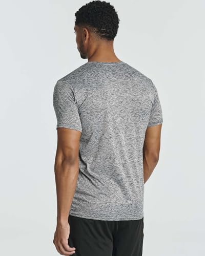 5 Pack: Men??s Short Sleeve Dry Fit T-Shirts ?C Moisture Wicking Athletic Workout Gym Fitness Casual Tees