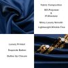 Mens Short Sleeve Button Down Shirts Casual Stretch Satin Silk Hawaiian Beach Shirt