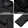 Men's Dress Shirts Stretch Long Sleeve Formal Shirt Solid Business Casual Button Down Shirts for Wedding Prom