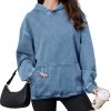 Womens Mens Acid Wash Hoodie Oversized Vintage Fleece Hoodies Heavyweight Distress Washed Sweatshirt for Couple 2025