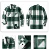 Men's Flannel Shirts Casual Button Down Plaid Shirt Jacket Long Sleeve Fleece Shacket with Pockets