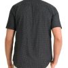 Men's Wrinkle Free Short Sleeve Button Down Check Shirt