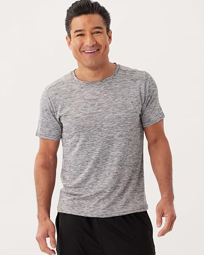 5 Pack: Men??s Short Sleeve Dry Fit T-Shirts ?C Moisture Wicking Athletic Workout Gym Fitness Casual Tees