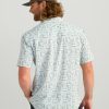 Mens Kona Pattern Short Sleeve Fishing Button Down Shirt