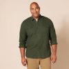 Mens Regular-Fit Long-Sleeve Two-Pocket Flannel Shirt