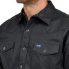 Men's Cowboy Cut Western Chambray Snap Long Sleeve Work Shirt