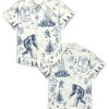 Funny Animal Print Hawaiian Shirt Camping Button Down Retro Outdoor Camping Party Short Sleeve Cyan