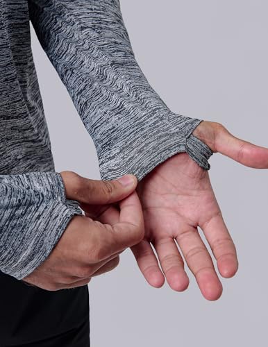 3-Pack Men??s Quarter-Zip Pullover Lightweight Long Sleeve Athletic Jackets Performance Workout Running Shirts