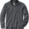 Men's Thermal Fleece Quarter Zip Sweater, Outdoor Lightweight Long Sleeve Pullover, Casual Mock Neck Polo Sweaters