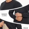 Men's Crewneck Sweatshirt Warm Sherpa Lined Thermal Sweatshirts Heavyweight Long Sleeve Winter Fleece Pullover Shirt
