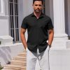 Men's Button Down Shirt Short Sleeve Casual Shirt for Men Summer Business Casual Dress Shirt