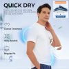 Men's Undershirts Moisture-Wicking Crewneck T Shirts, Breathable Stretch Soft Tees for Men, 3 or 6 Pack
