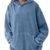 Womens Mens Acid Wash Hoodie Oversized Vintage Fleece Hoodies Heavyweight Distress Washed Sweatshirt for Couple 2025
