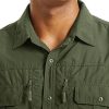 Men's UPF 50+ Sun Protection Shirts, Button Down Long Sleeve Shirt for Hiking, Fishing, Safari