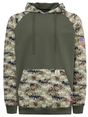 FR Hoodies Camouflag Lightweight Pullover 7.5oz Cottoon Flame Resistant Men's Hooded Sweatshirts Non Fleece