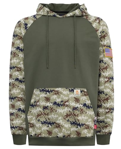 FR Hoodies Camouflag Lightweight Pullover 7.5oz Cottoon Flame Resistant Men's Hooded Sweatshirts Non Fleece