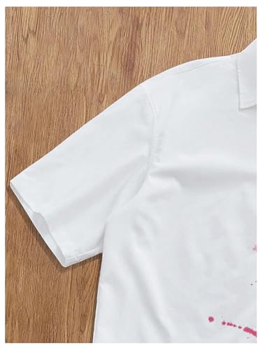 41lw2d0abIL.jpg Men's Floral Oversized Shirts Button Down Short Sleeve Baggy Summer Shirt Tops
