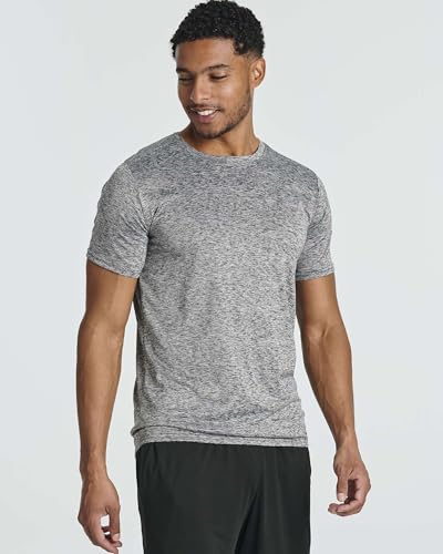 5 Pack: Men??s Short Sleeve Dry Fit T-Shirts ?C Moisture Wicking Athletic Workout Gym Fitness Casual Tees