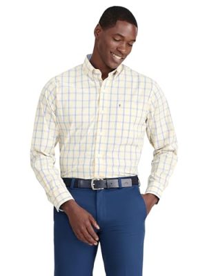 Men's Performance Comfort Long Sleeve Plaid Button Down