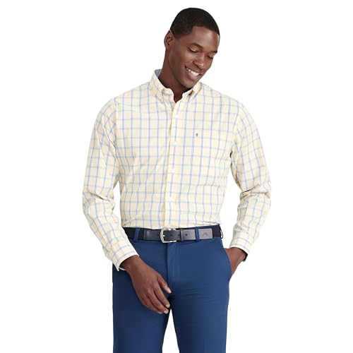 Men's Performance Comfort Long Sleeve Plaid Button Down