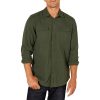 Mens Regular-Fit Long-Sleeve Two-Pocket Flannel Shirt