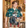Men Oktoberfest Shirt,American FlagShirt,Funny Halloween Thanksgiving Hawaiian Short Sleeve Shirts Men