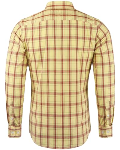 51BBztF5RXL.jpg Mens Plaid Long Sleeve Button Down Western Casual Shirt Slim Fit Shirts