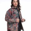 Aztec Shacket Fall Jacket Brocade Jacquard Ethnic Plaid Print Button Down Shirt Casual Spring mid-Weight Coat