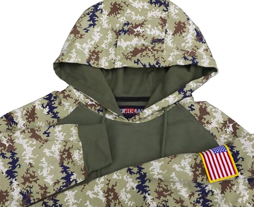 FR Hoodies Camouflag Lightweight Pullover 7.5oz Cottoon Flame Resistant Men's Hooded Sweatshirts Non Fleece