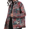 Aztec Shacket Fall Jacket Brocade Jacquard Ethnic Plaid Print Button Down Shirt Casual Spring mid-Weight Coat