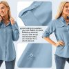 Womens UPF 50+ UV Sun Protection Safari Shirts Long Sleeve Outdoor Cool Quick Dry Fishing Hiking Gardening Shirts