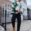 Men's Flannel Shirts Casual Button Down Plaid Shirt Jacket Long Sleeve Fleece Shacket with Pockets