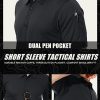 Men's Polo Shirt Quick Dry Performance Short Sleeve Tactical Shirts Pique Jersey Golf Shirt