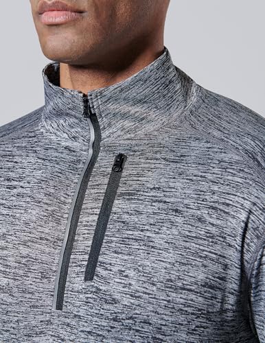 3-Pack Men??s Quarter-Zip Pullover Lightweight Long Sleeve Athletic Jackets Performance Workout Running Shirts