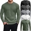 51mkwSBd78L.jpg 5 Pack Thermal Waffle Shirts for Men, Crew Neck Long Sleeve Casual Pullover Underwear Textured Knit Tops