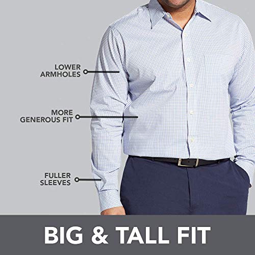 mens Big and Tall Wrinkle Free Long Sleeve Button Down Shirt
