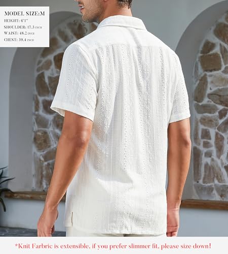 Mens Casual Button Down Shirts Short Sleeve Fashion Vacation Beach Shirts