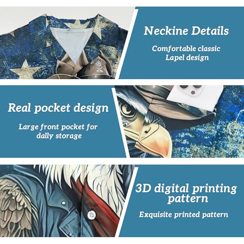 Men Oktoberfest Shirt,American FlagShirt,Funny Halloween Thanksgiving Hawaiian Short Sleeve Shirts Men