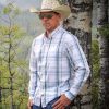 ® Mens Button Up Shirts Long Sleeve Casual Button Down Cotton Vintage Soft Plaid with Pocket